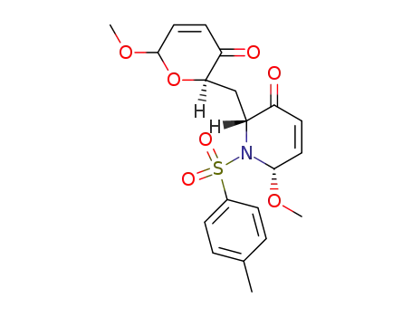 6-methoxy-2-(6-methoxy-3-oxo-3,6-dihydro-2<i>H</i>-pyran-2-ylmethyl)-1-(toluene-4-sulfonyl)-1,6-dihydro-2<i>H</i>-pyridin-3-one