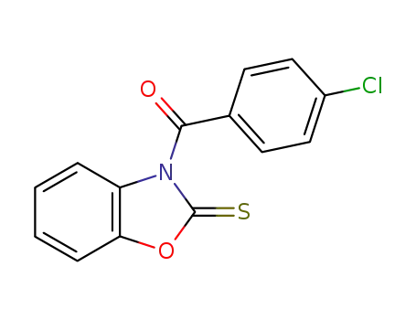 Molecular Structure of 37442-03-8 (2(3H)-Benzoxazolethione, 3-(4-chlorobenzoyl)-)