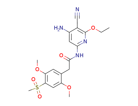 Benzeneacetamide, N-(4-amino-5-cyano-6-ethoxy-2-pyridinyl)-2,5-dimethoxy-4-(methylsulfonyl)-