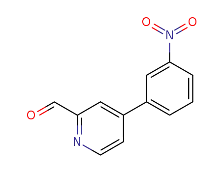 Molecular Structure of 52583-68-3 (2-Pyridinecarboxaldehyde, 4-(3-nitrophenyl)-)