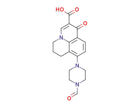 Molecular Structure of 73004-70-3 (8-(4-formyl-1-piperazinyl)-6,7-dihydro-1-oxo-1H,5H-benzo[ij]quinolizine-2-carboxylic acid)