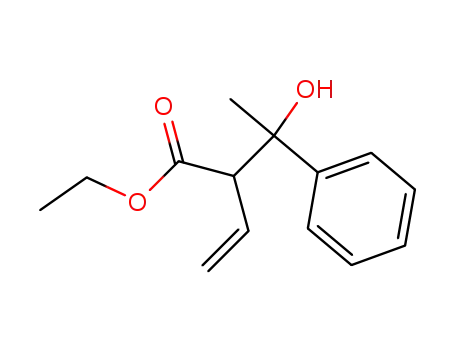 Molecular Structure of 89922-37-2 (Benzenepropanoic acid, a-ethenyl-b-hydroxy-b-methyl-, ethyl ester)