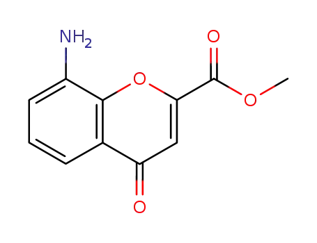Molecular Structure of 195433-47-7 (4H-1-Benzopyran-2-carboxylic acid, 8-amino-4-oxo-, methyl ester)