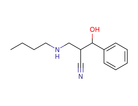 2-butylaminomethyl-3-hydroxy-3-phenyl-propionitrile
