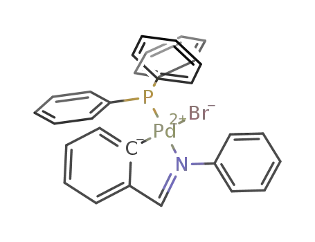 [C<sub>6</sub>H<sub>4</sub>(CHNC<sub>6</sub>H<sub>5</sub>)Pd(P(C<sub>6</sub>H<sub>5</sub>)3)Br]
