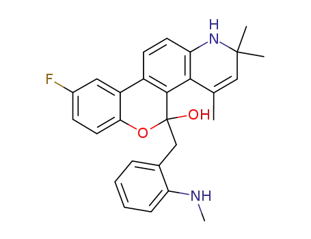 9-fluoro-2,2,4-trimethyl-5-(2-methylamino-benzyl)-2,5-dihydro-1<i>H</i>-6-oxa-1-aza-chrysen-5-ol