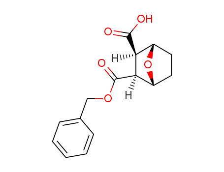 Molecular Structure of 30627-50-0 ((1S,4R)-3-[(benzyloxy)carbonyl]-7-oxabicyclo[2.2.1]heptane-2-carboxylic acid)