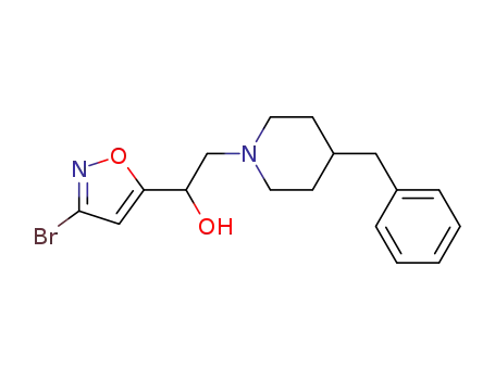 2-(4-benzyl-piperidin-1-yl)-1-(3-bromo-isoxazol-5-yl)-ethan-1-ol