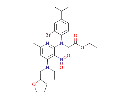 ((2-bromo-4-isopropyl-phenyl)-{4-[ethyl-(tetrahydro-furan-2-ylmethyl)-amino]-6-methyl-3-nitro-pyridin-2-yl}-amino)-acetic acid ethyl ester
