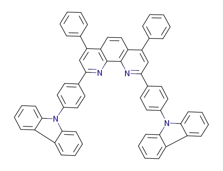 Molecular Structure of 1009362-84-8 (2,9-bis(4-(9H-carbazol-9-yl)phenyl)-4,7-diphenyl-1,10-phenanthroline)