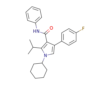 1-cyclohexyl-2-isopropyl-4-(4-fluorophenyl)-1H-pyrrole-3-carboxanilide