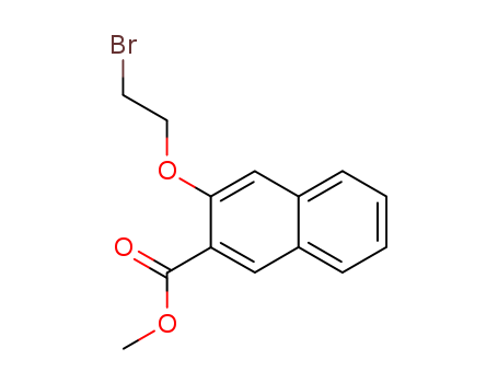 Molecular Structure of 499137-47-2 (2-Naphthalenecarboxylic acid, 3-(2-bromoethoxy)-, methyl ester)
