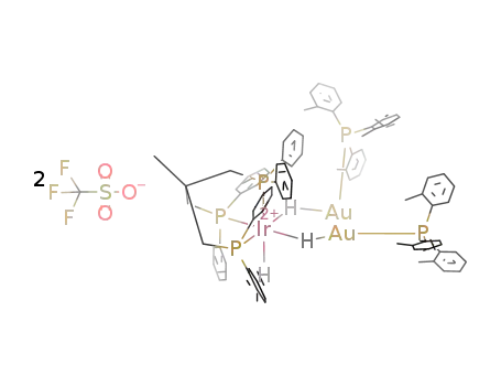 {IrAu<sub>2</sub>H<sub>3</sub>(P(o-tol)3)2(triphos)}{CF<sub>3</sub>SO<sub>3</sub>}2