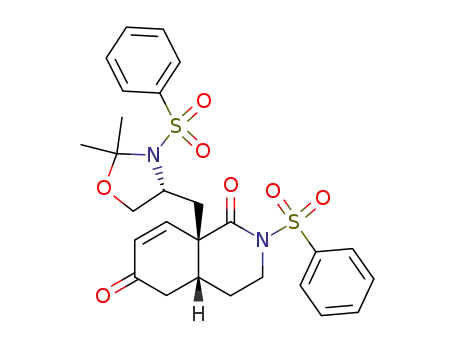 (4aR,8aR)-2-benzenesulfonyl-8a-[(4R)-3-benzenesulfonyl-2,2-dimethyloxazolidin-4-yl]methyl-1,2,3,4,4a,5,6,8a-octahydroisoquinoline-1,6-dione
