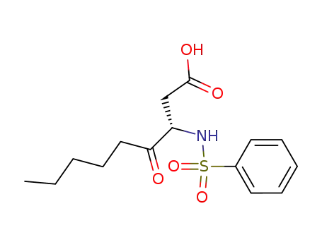 Molecular Structure of 558481-24-6 (Nonanoic acid, 4-oxo-3-[(phenylsulfonyl)amino]-, (3S)-)