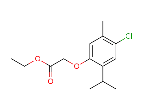 Molecular Structure of 1032106-21-0 (ethyl (4-chloro-2-isopropyl-5-methylphenoxy)acetate)