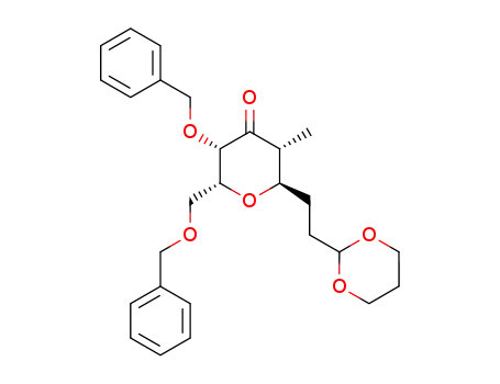 (2R,3S,5R,6R)-3-Benzyloxy-2-benzyloxymethyl-6-(2-[1,3]dioxan-2-yl-ethyl)-5-methyl-tetrahydro-pyran-4-one