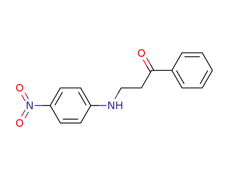 Molecular Structure of 83266-43-7 (1-Propanone, 3-[(4-nitrophenyl)amino]-1-phenyl-)