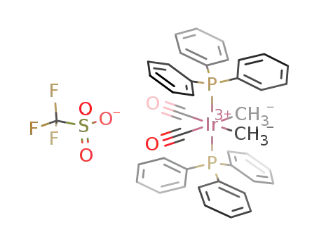 cis-dimethyl-cis-dicarbonyl-trans-bis(triphenylphosphine)iridium(III) trifluoromethanesulphonate