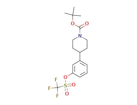 4-(3-trifluoromethanesulfonyloxy-phenyl)-piperidine-1-carboxylic acid <i>tert</i>-butyl ester