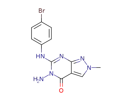 5-Amino-6-(4-bromo-phenylamino)-2-methyl-2,5-dihydro-pyrazolo[3,4-d]pyrimidin-4-one