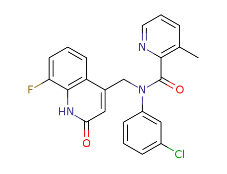 N-(3-chlorophenyl)-N-((8-fluoro-2-oxo-1,2-dihydroquinolin-4-yl)methyl)-3-methylpicolinamide