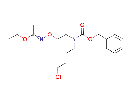 Molecular Structure of 183731-42-2 (5,8-Dioxa-2,6-diazadec-6-enoic acid, 2-(4-hydroxybutyl)-7-methyl-,
phenylmethyl ester)