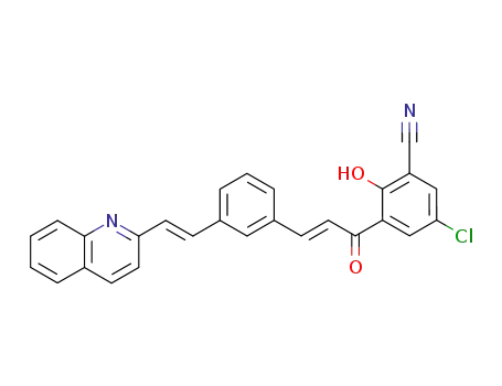 5'-chloro-3'-cyano-2'-hydroxy-3-[2-(2-quinolinyl)ethenyl]chalcone