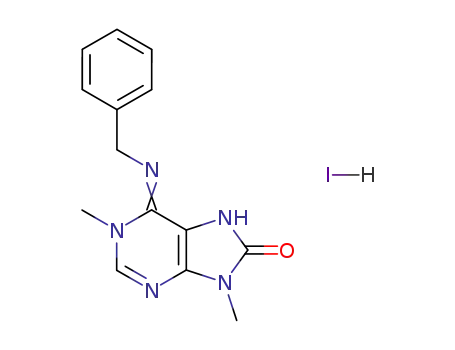 1,6,7,9-tetrahydro-1,9-dimethyl-6-<(phenylmethyl)imino>-8H-purin-8-one hydriodide
