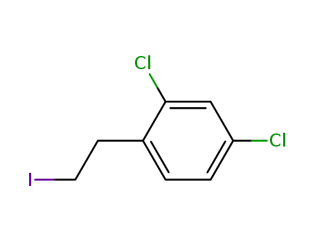 Molecular Structure of 178685-09-1 (Benzene, 2,4-dichloro-1-(2-iodoethyl)-)