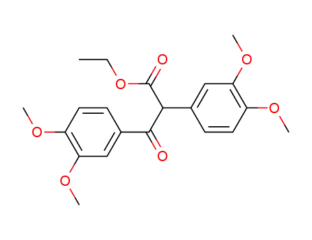 Molecular Structure of 167167-93-3 (ethyl 2,3-bis(3,4-dimethoxyphenyl)-3-oxopropanoate)
