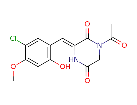 2,5-Piperazinedione,
1-acetyl-3-[(5-chloro-2-hydroxy-4-methoxyphenyl)methylene]-, (Z)-