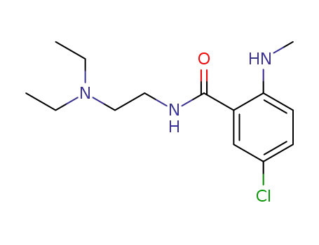 Molecular Structure of 159619-29-1 (5-chloro-N-[2-(diethylamino)ethyl]-2-methylaminobenzamide)