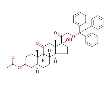 3α-acetoxy-17α-hydroxy-21-trityloxy-5α-pregnane-11,20-dione