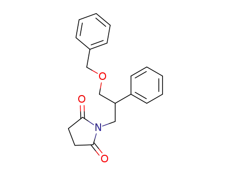 Molecular Structure of 189886-55-3 (2,5-Pyrrolidinedione, 1-[2-phenyl-3-(phenylmethoxy)propyl]-)