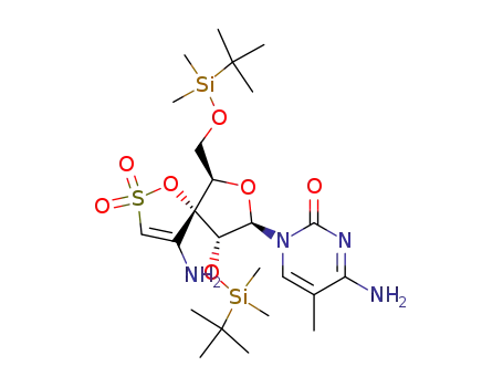 4-amino-1-[(6R,8R,9R)-4-amino-9-{[tert-butyl(dimethyl)silyl]oxy}-6-({[tert-butyl(dimethyl)silyl]oxy}methyl)-2,2-dioxido-1,7-dioxa-2-thiaspiro[4.4]non-3-en-8-yl]-5-methylpyrimidin-2(1H)-one