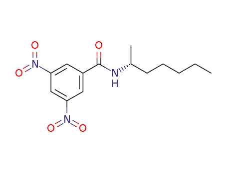 Molecular Structure of 95588-97-9 (Benzamide, N-(1-methylhexyl)-3,5-dinitro-, (R)-)