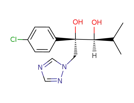Molecular Structure of 107659-57-4 ((2R,3R)-2-(4-chlorophenyl)-4-methyl-1-(1H-1,2,4-triazol-1-yl)pentane-2,3-diol (non-preferred name))