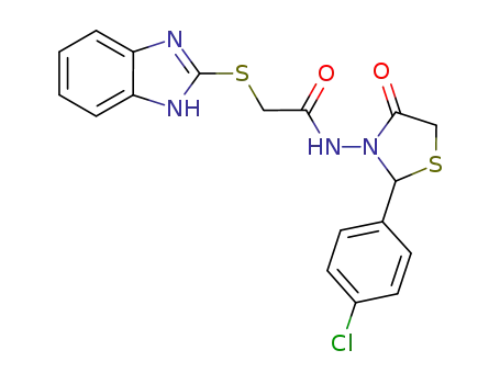 Acetamide,
2-(1H-benzimidazol-2-ylthio)-N-[2-(4-chlorophenyl)-4-oxo-3-thiazolidinyl
]-