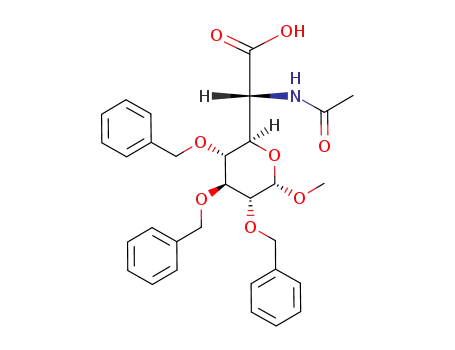 (R)-Acetylamino-((2R,3R,4S,5R,6S)-3,4,5-tris-benzyloxy-6-methoxy-tetrahydro-pyran-2-yl)-acetic acid