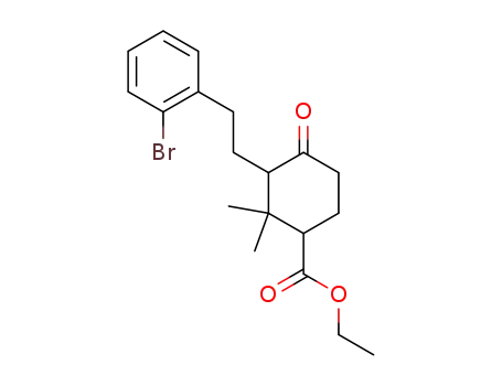 Ethyl 3-[2-(2-bromophenyl)ethyl]-2,2-dimethyl-4-oxocyclohexanecarboxylate