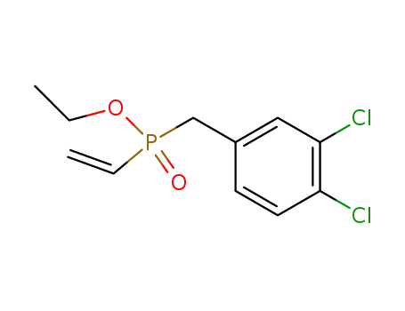 Molecular Structure of 89222-08-2 (Phosphinic acid, [(3,4-dichlorophenyl)methyl]ethenyl-, ethyl ester)