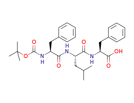 Molecular Structure of 73572-56-2 (L-Phenylalanine,
N-[N-[N-[(1,1-dimethylethoxy)carbonyl]-L-phenylalanyl]-L-leucyl]-)