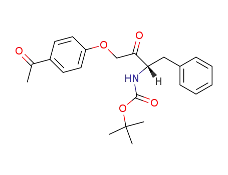Molecular Structure of 152438-66-9 (Boc-Phe-4-acetylphenoxymethyl ketone)
