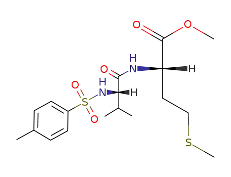 Molecular Structure of 108585-04-2 (L-Methionine, N-[N-[(4-methylphenyl)sulfonyl]-L-valyl]-, methyl ester)
