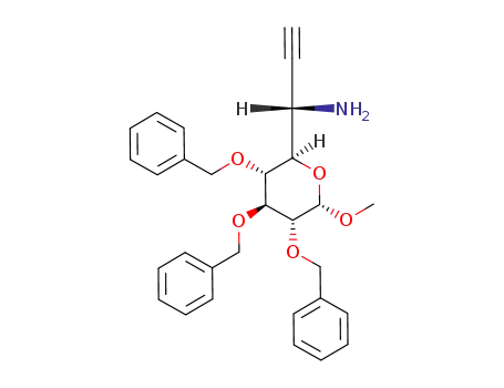 (S)-1-((2R,3R,4S,5R,6S)-3,4,5-Tris-benzyloxy-6-methoxy-tetrahydro-pyran-2-yl)-prop-2-ynylamine