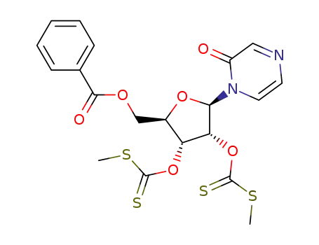 1-(5-O-benzoyl-2,3-bis-O-((methylthio)thiocarbonyl)-β-D-ribofuranosyl)pyrazin-2-one