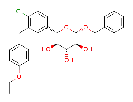 (2S,3S,4R,5R,6S)-2-(benzyloxy)-6-(4-chloro-3-(4-ethoxybenzyl)phenyl)tetrahydro-2H-pyran-3,4,5-triol