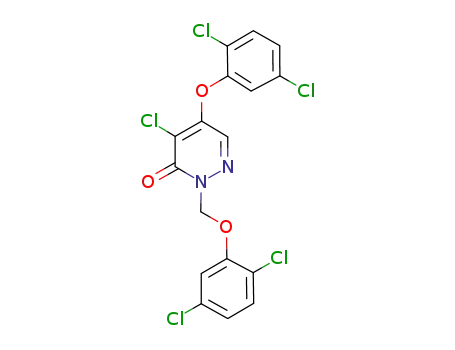 Molecular Structure of 1174278-26-2 (4-chloro-5-(2,5-dichlorophenoxy)-2-[(2,5-dichlorophenoxy)-methyl]pyridazin-3(2H)-one)
