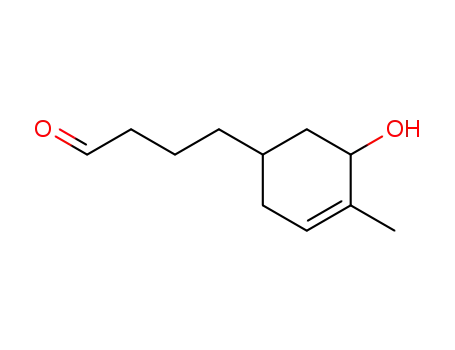 Molecular Structure of 1026418-21-2 (4-(5-Hydroxy-4-methyl-cyclohex-3-enyl)-butyraldehyde)